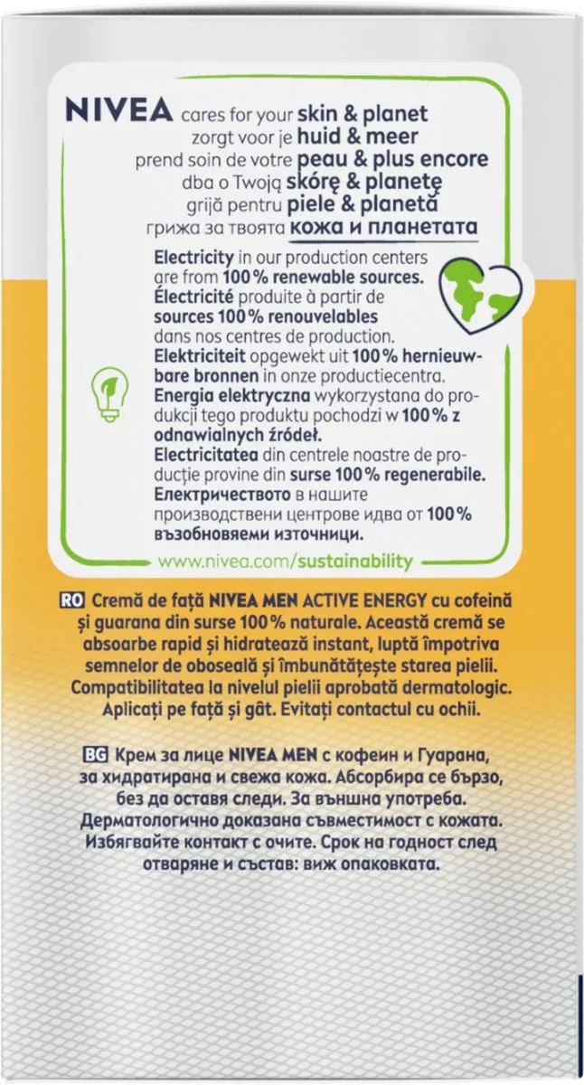 NIVEA MEN Active Energy Wake-up Gezichtsgel 50ml