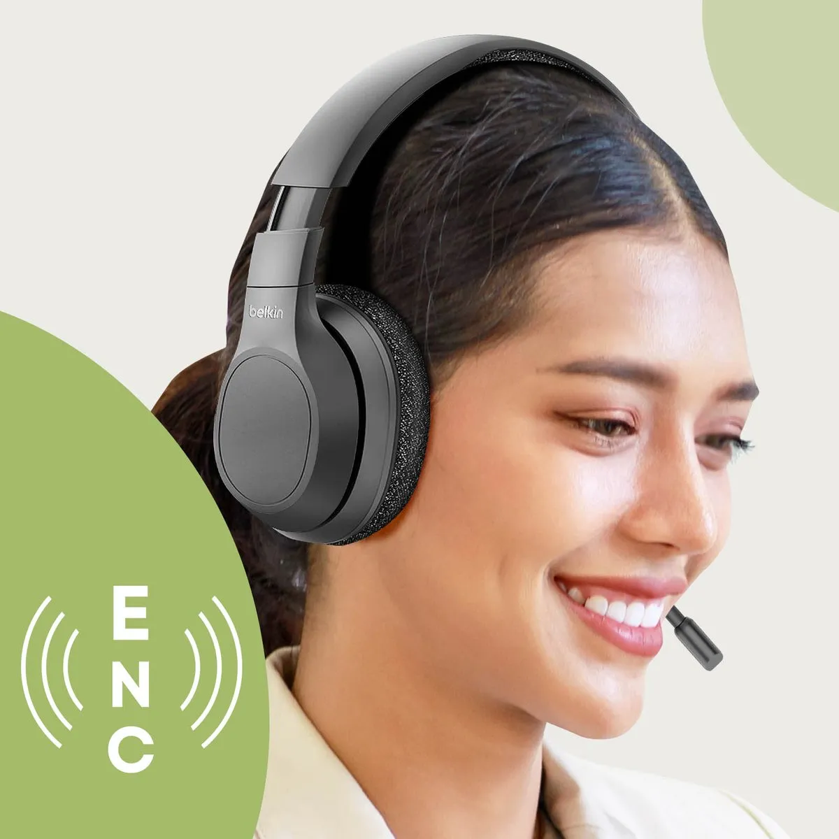 Belkin SoundForm Adapt AUD005btBLK Headset - Zwart