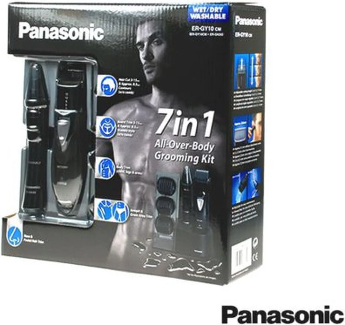 Panasonic ER-GY10CM504 Tondeuse Set - 4 Kammen - Zwart
