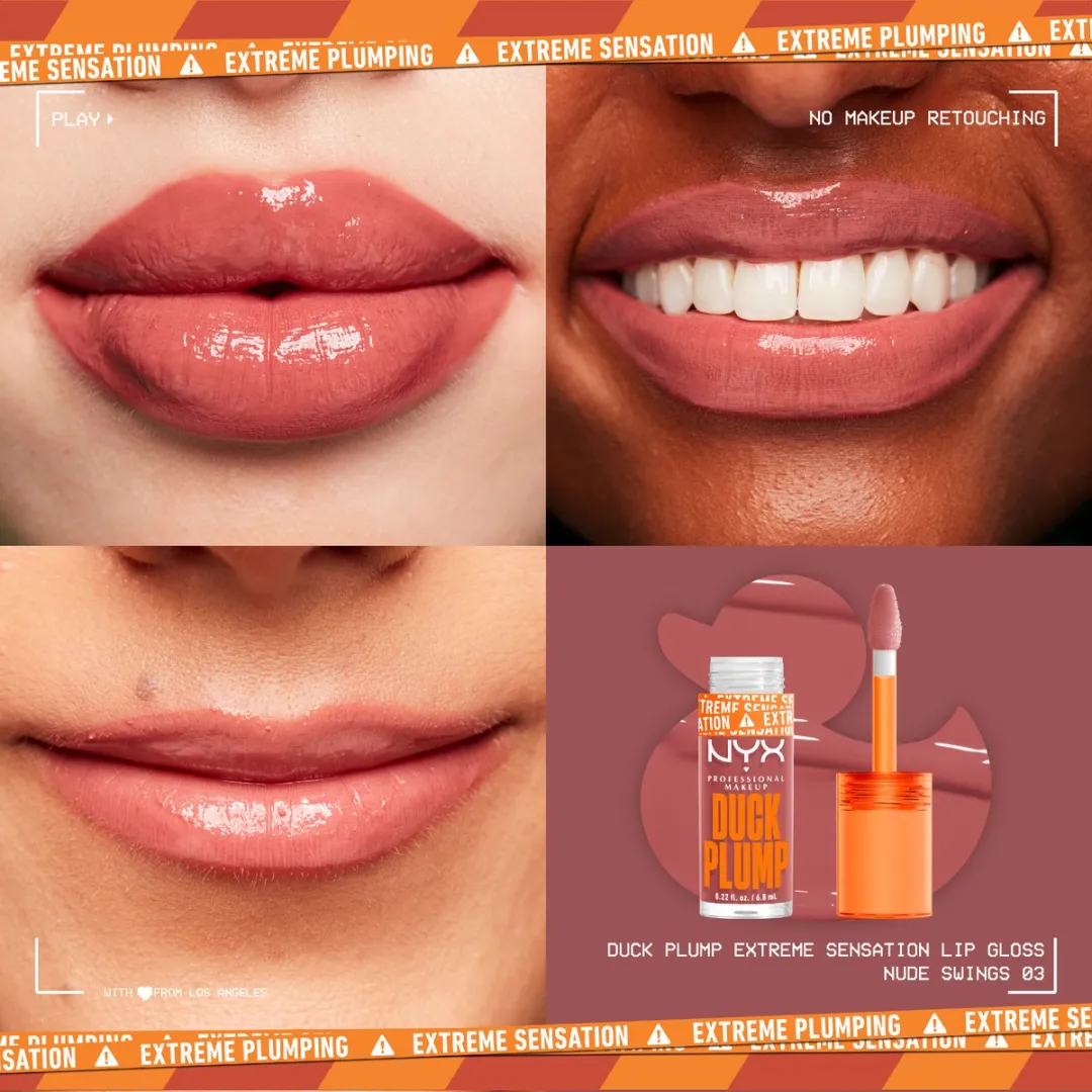 NYX Duck Plump Plumping Lipgloss Nude Swings - 6,8ml