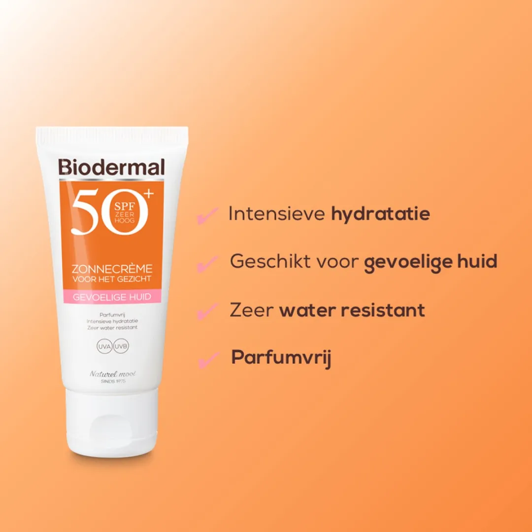 Biodermal Zonnebrand Gezicht SPF 50 50ml
