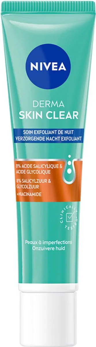 NIVEA Derma Skin Clear Nacht Exfoliant 3x40ml