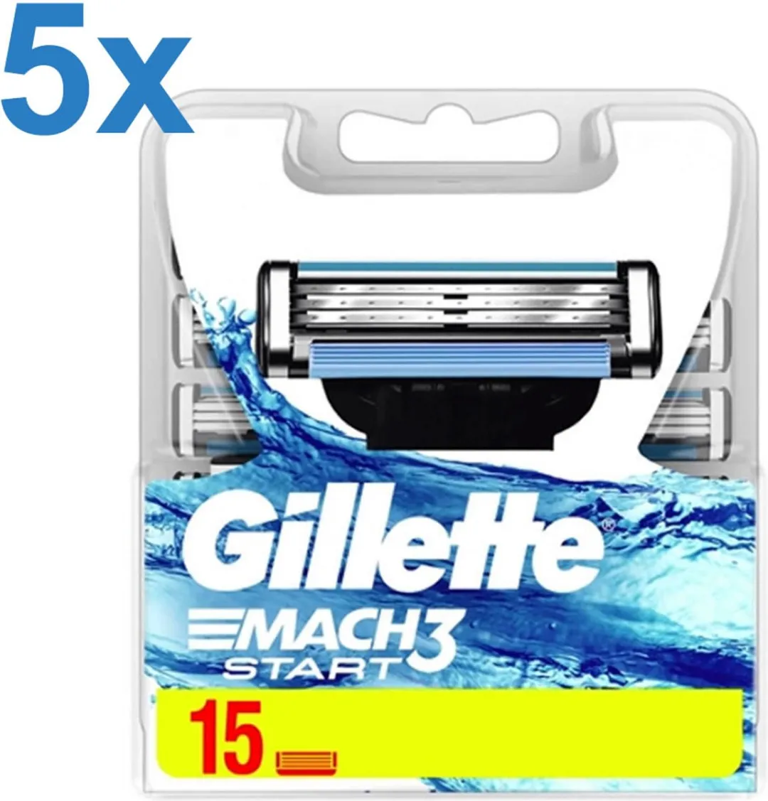 Gillette Mach3 Start Navulmesjes 75 Stuks - 5x15