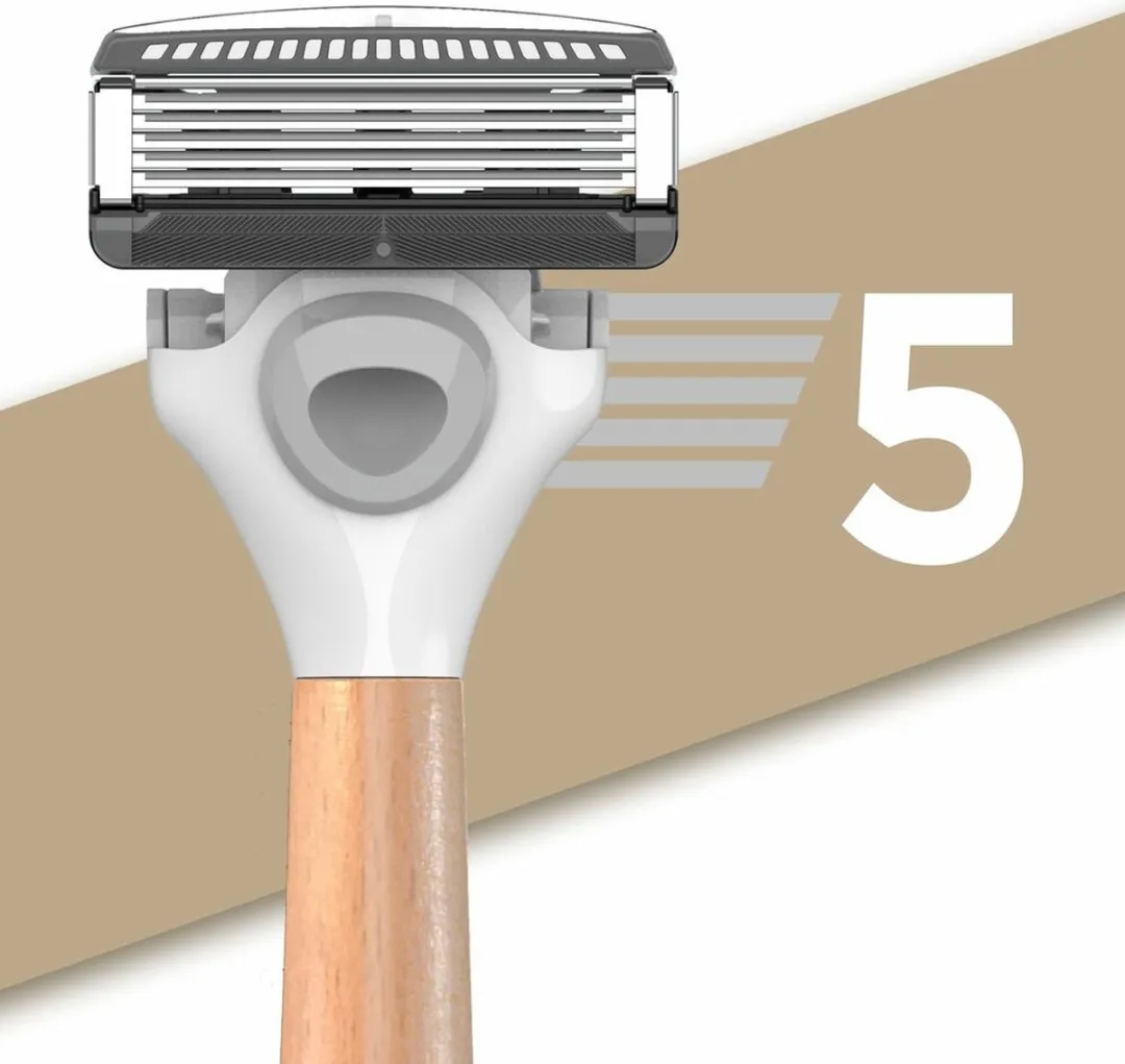 Wilkinson Sword Hydro 5 Skin Protection Scheermes - Houten Handvat - Bruin