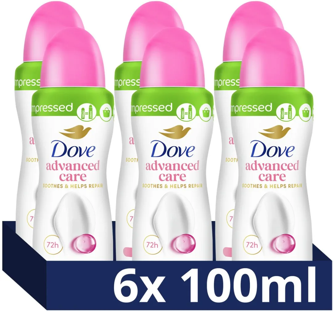 Dove Advanced Care Anti-Transpirant Spray 6x100ml