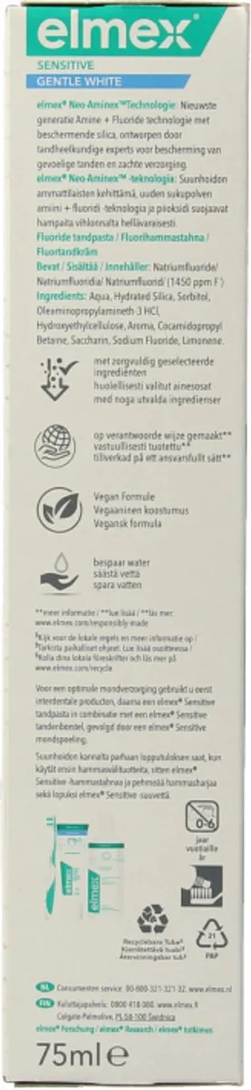 Elmex Tandpasta Gentle White Triple Protection 75ml