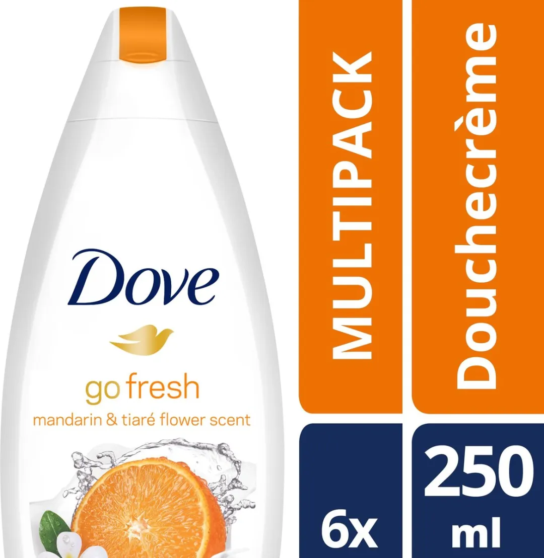 Dove Go Fresh Mandarin & Tiaré Flower Revitalize Douchegel - 6x250ml