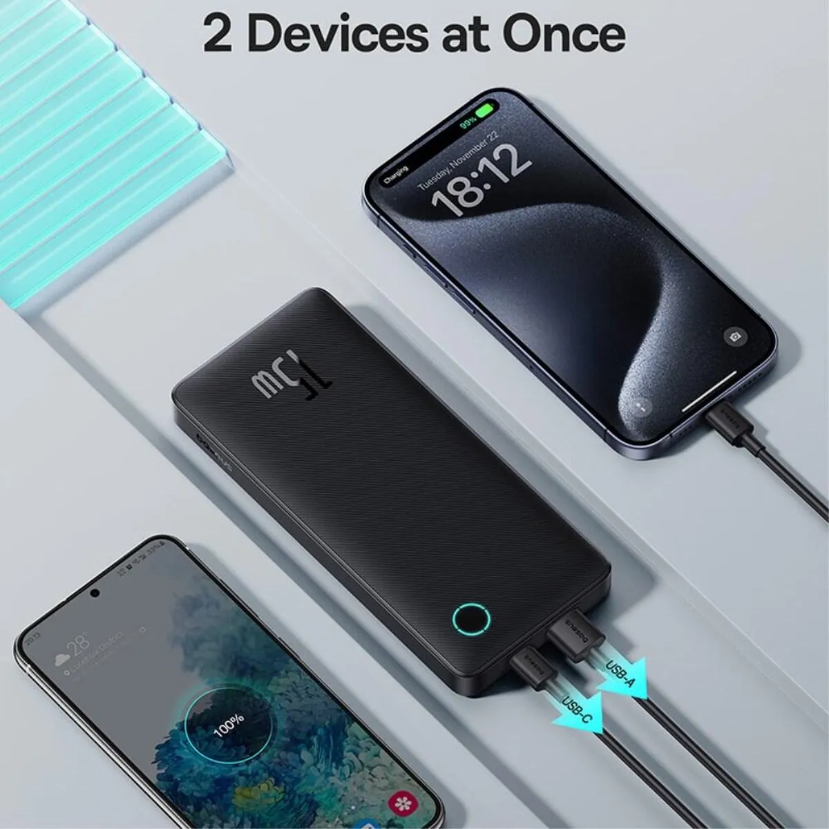 Baseus Airpow Lite Powerbank 10000mAh 15W - Zwart
