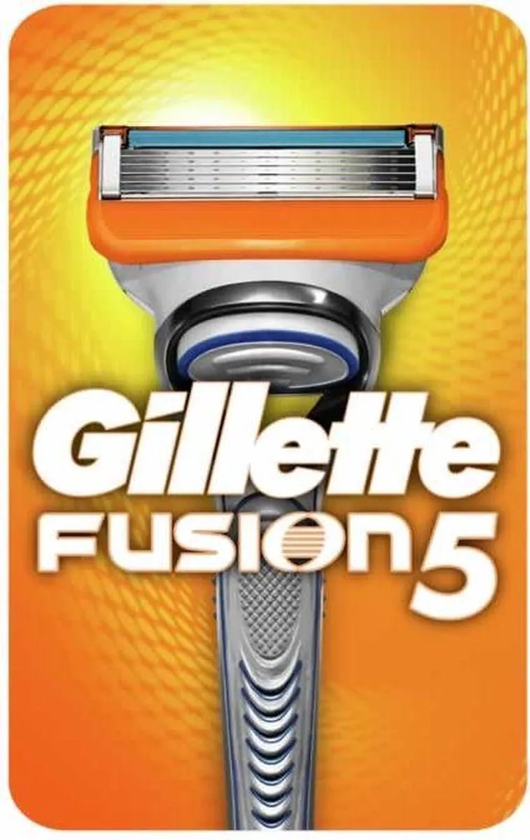 Gillette Fusion 5-delig scheerset - Blauw/Oranje/Wit/Zilver