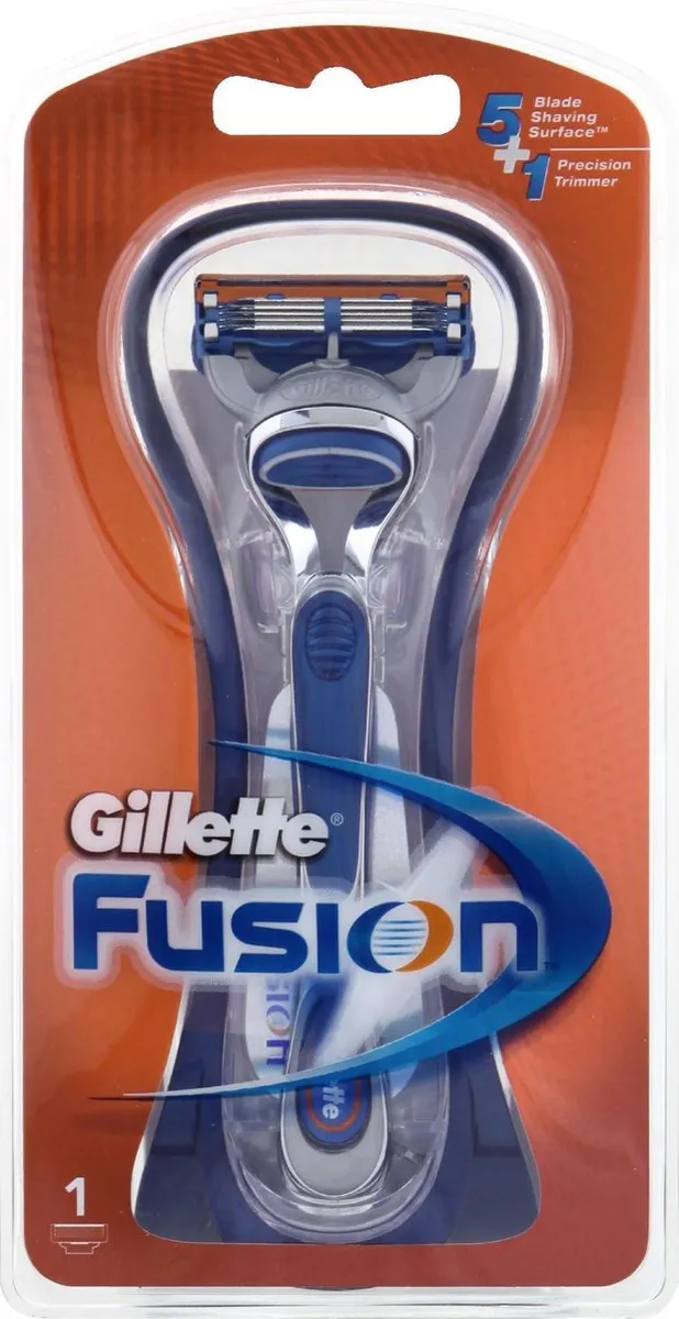 Gillette Fusion 5-delig scheerset - Blauw/Oranje/Wit/Zilver - afbeelding 6 van 6