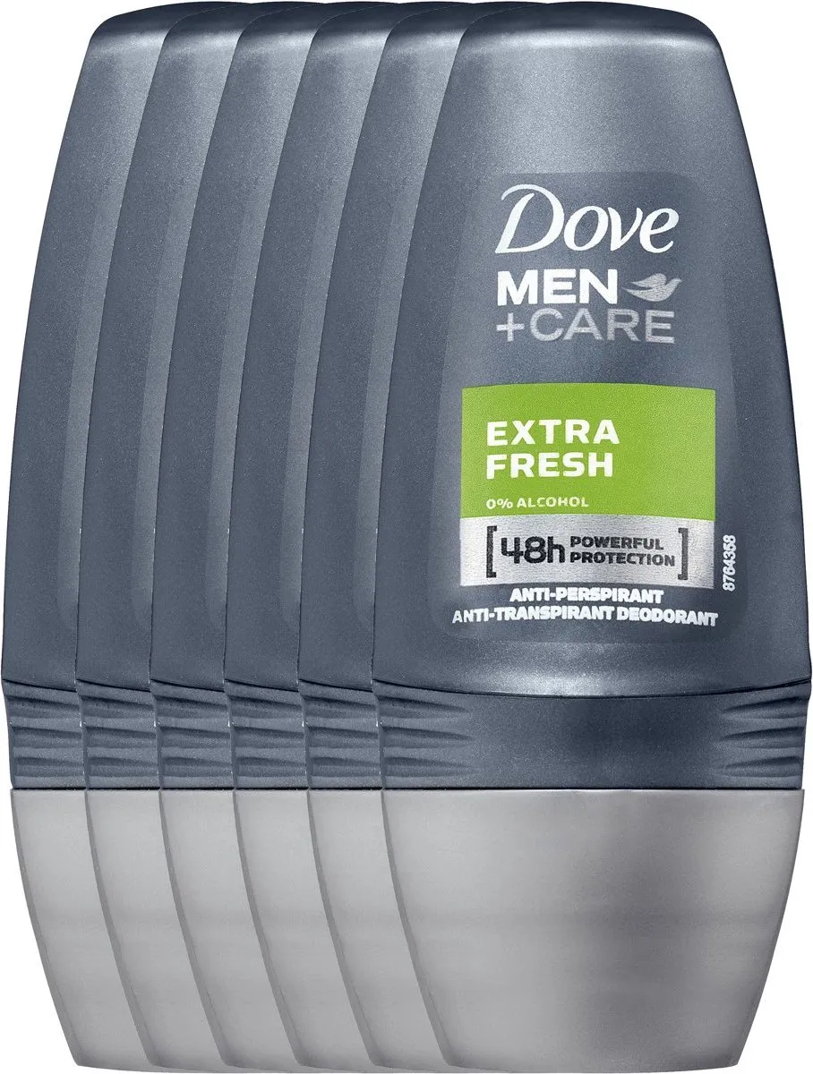 Dove Men+Care Extra Fresh Anti-Transpirant Roller - 6x50ml