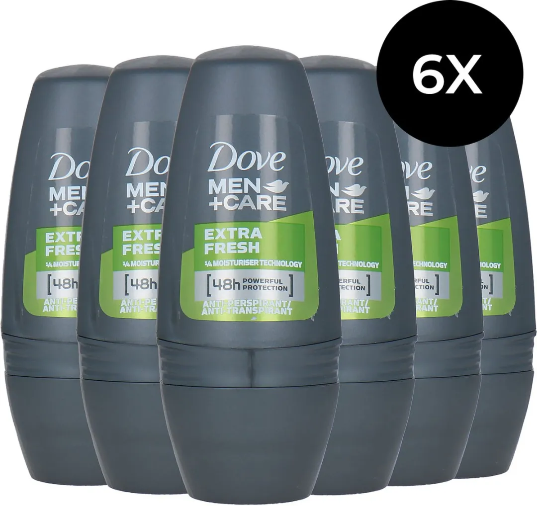 Dove Men+Care Extra Fresh Anti-Transpirant Roller - 6x50ml