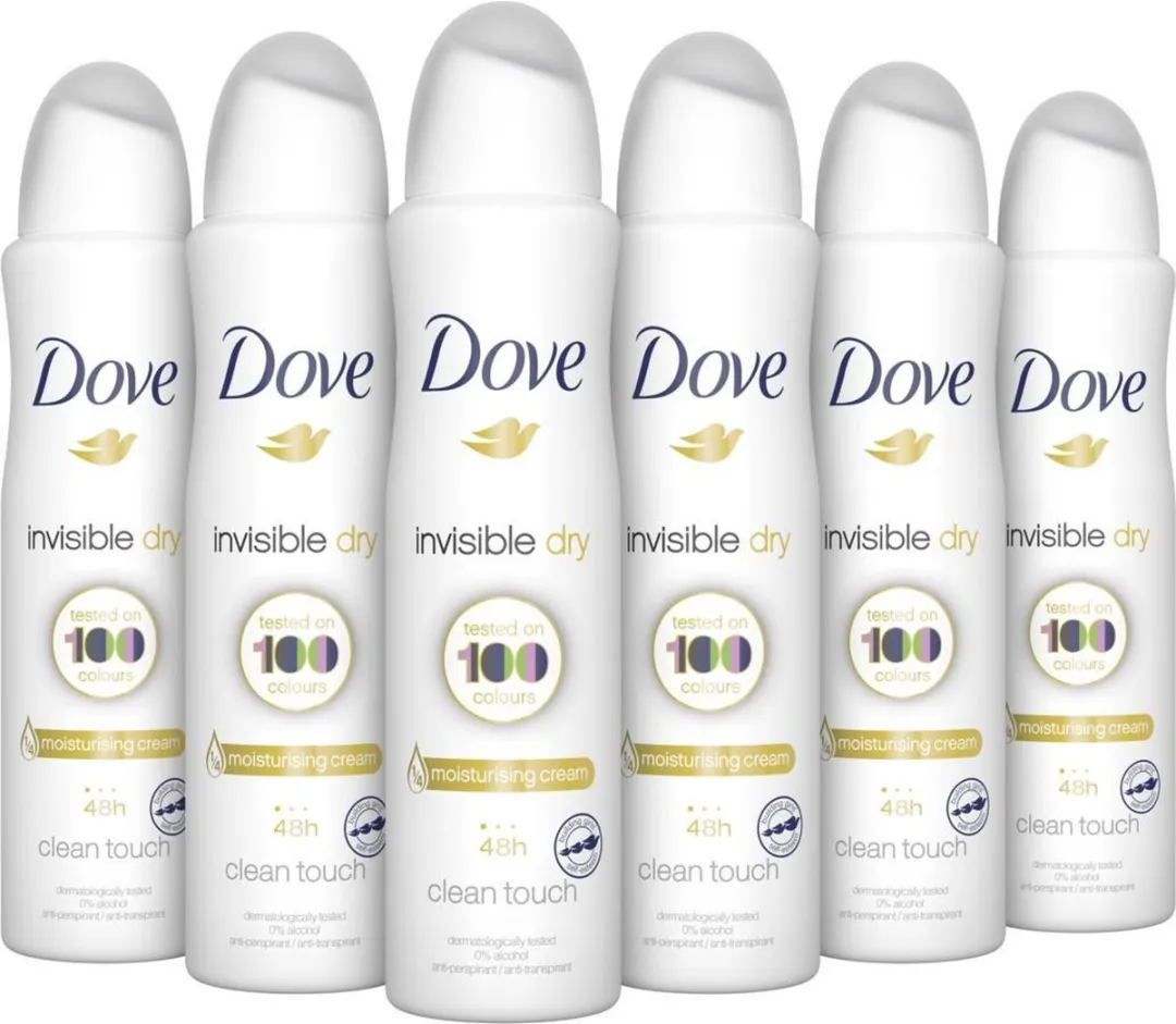 Dove Invisible Dry Anti-Transpirant Spray - 6x150ml