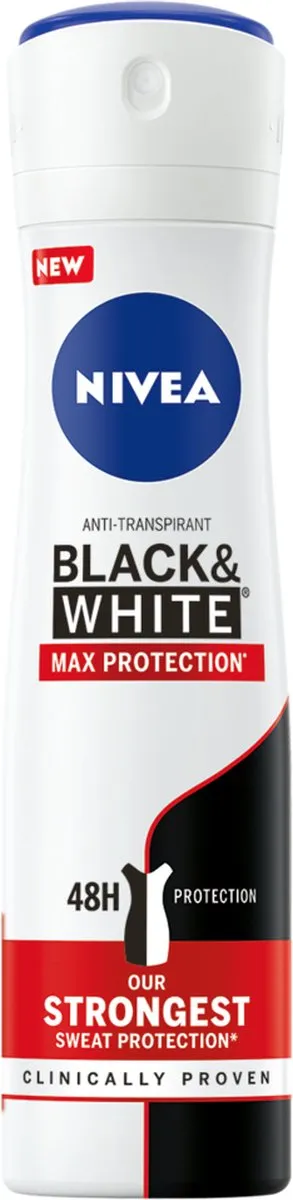 NIVEA Black & White Max Protection Anti-Transpirant Spray 6x150ml