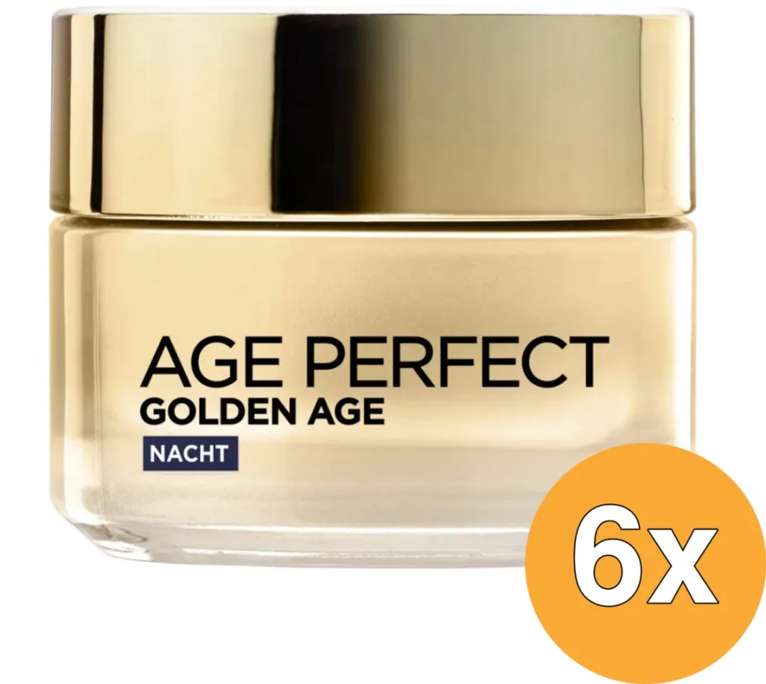 L'Oréal Paris Age Perfect Nachtcrème Golden Age - 6x50ml - afbeelding 6 van 6