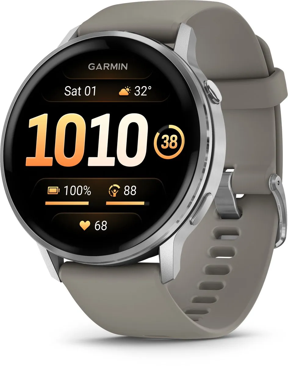 Garmin Venu 4 - Multisport smartwach - 45 mm - AMOLED - GPS - Zilver/grijs