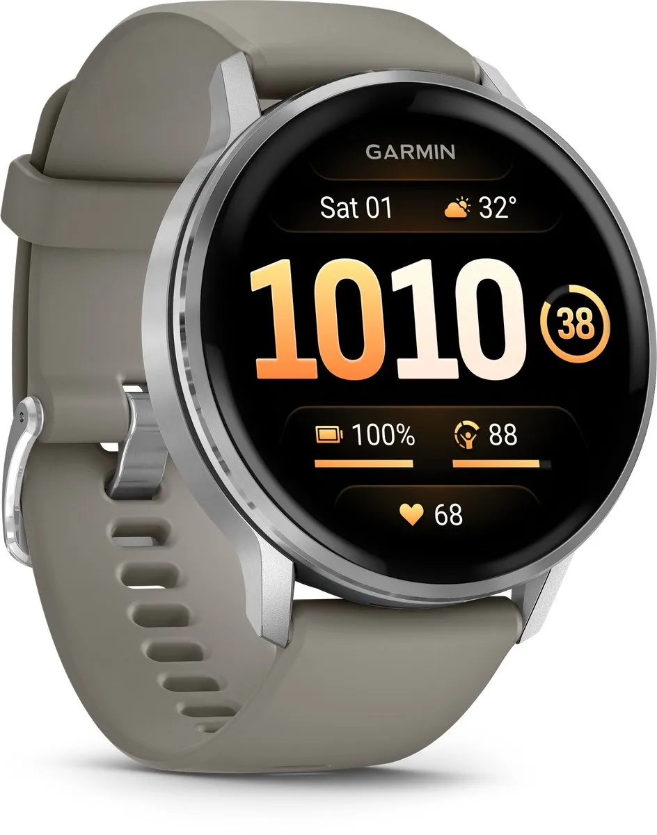 Garmin Venu 4 - Multisport smartwach - 45 mm - AMOLED - GPS - Zilver/grijs