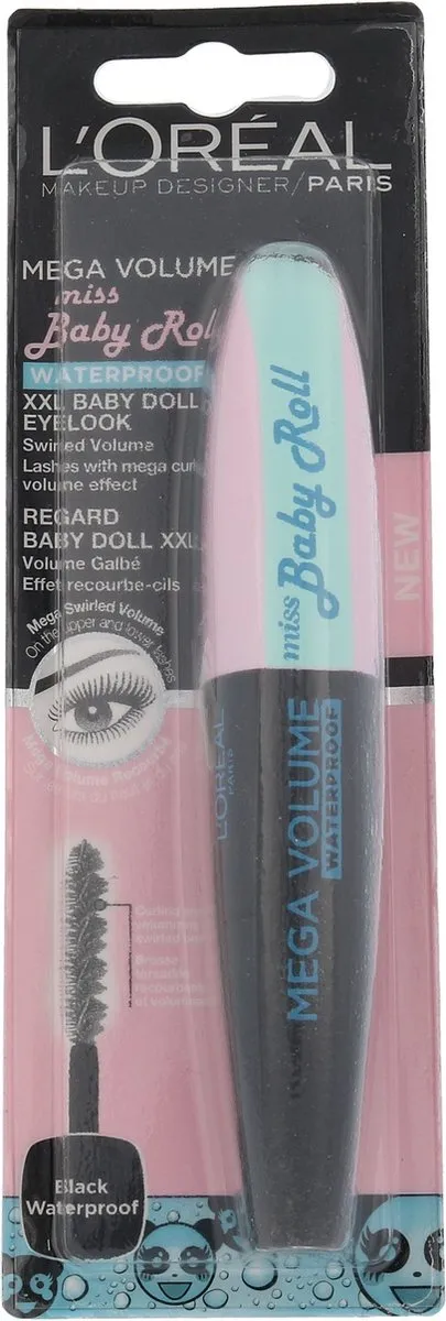 L'Oréal Paris Miss Baby Roll Waterproof Mascara Zwart