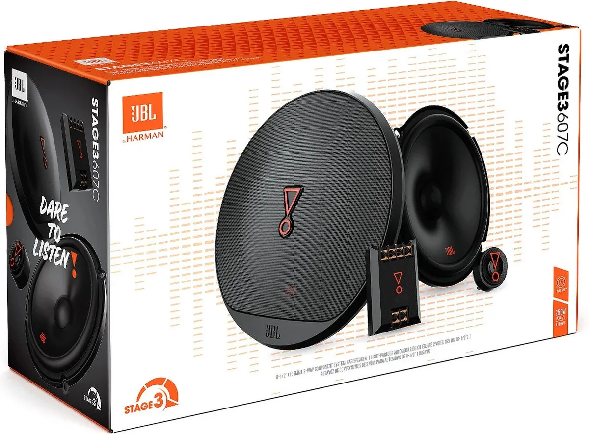 JBL Stage3 607C - Autospeakers - 16,5 cm - 2-weg Composet - 250 Watt - Luidspreker set