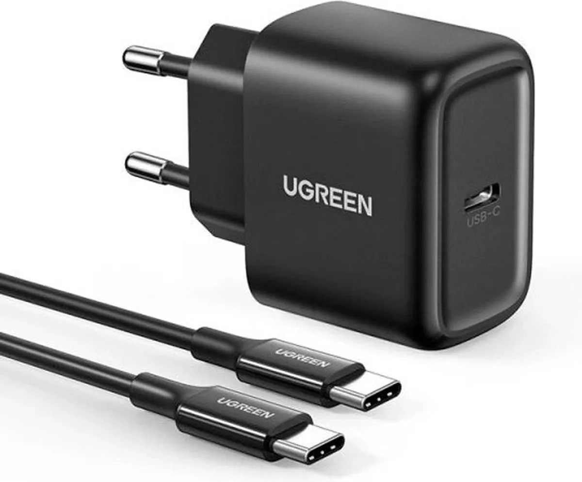 Ugreen USB-C 25W Power Delivery Oplader + Kabel 2m