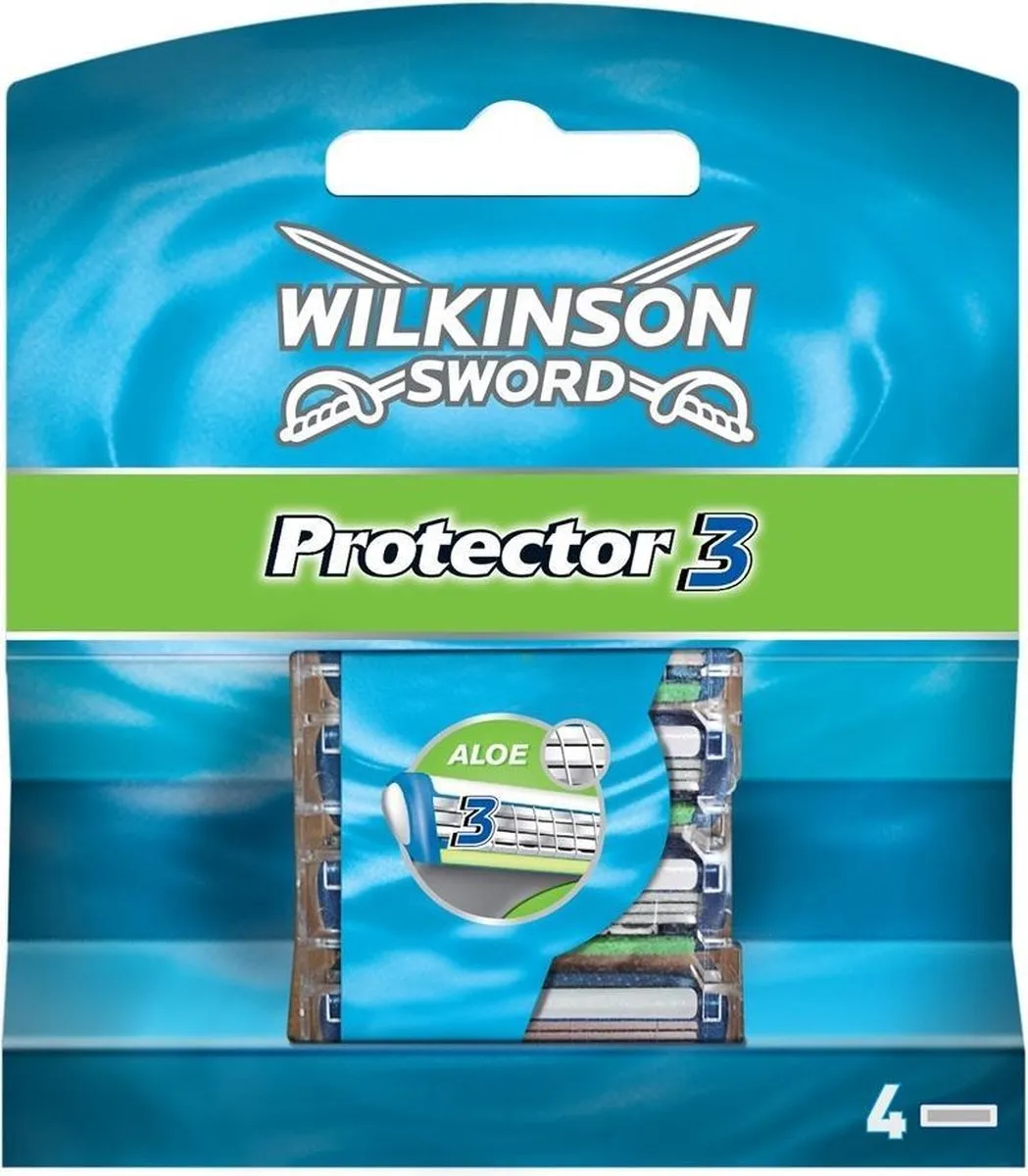 Wilkinson Sword Protector 3 Scheermesjes - 4 Stuks