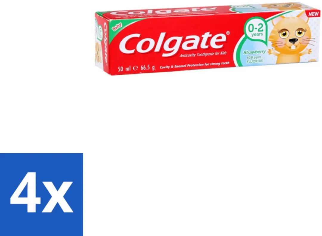 Colgate Aardbeismaak Baby Tandpasta 200ml (4x50ml)