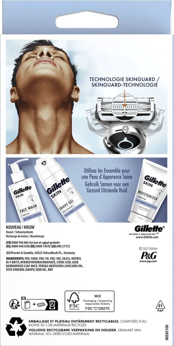 Gillette SkinGuard Sensitive FlexBall Scheersysteem - 5 Mesjes - afbeelding 6 van 6