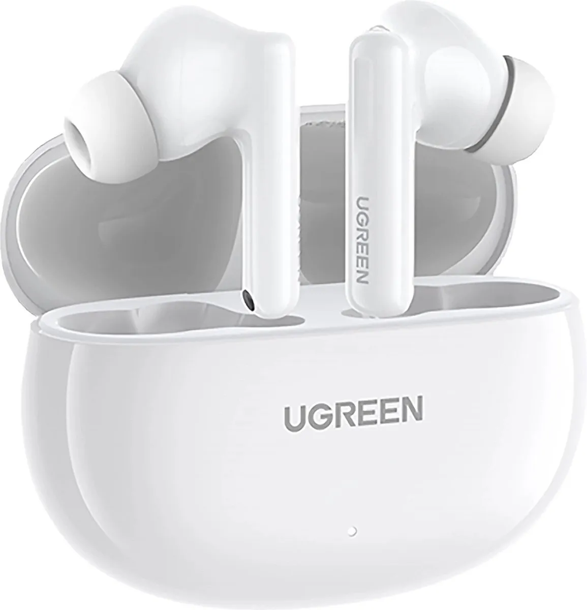 Ugreen - HiTune - T6 draadloze hoofdtelefoon met ANC-functie + USB-A - USB-C kabel - wit