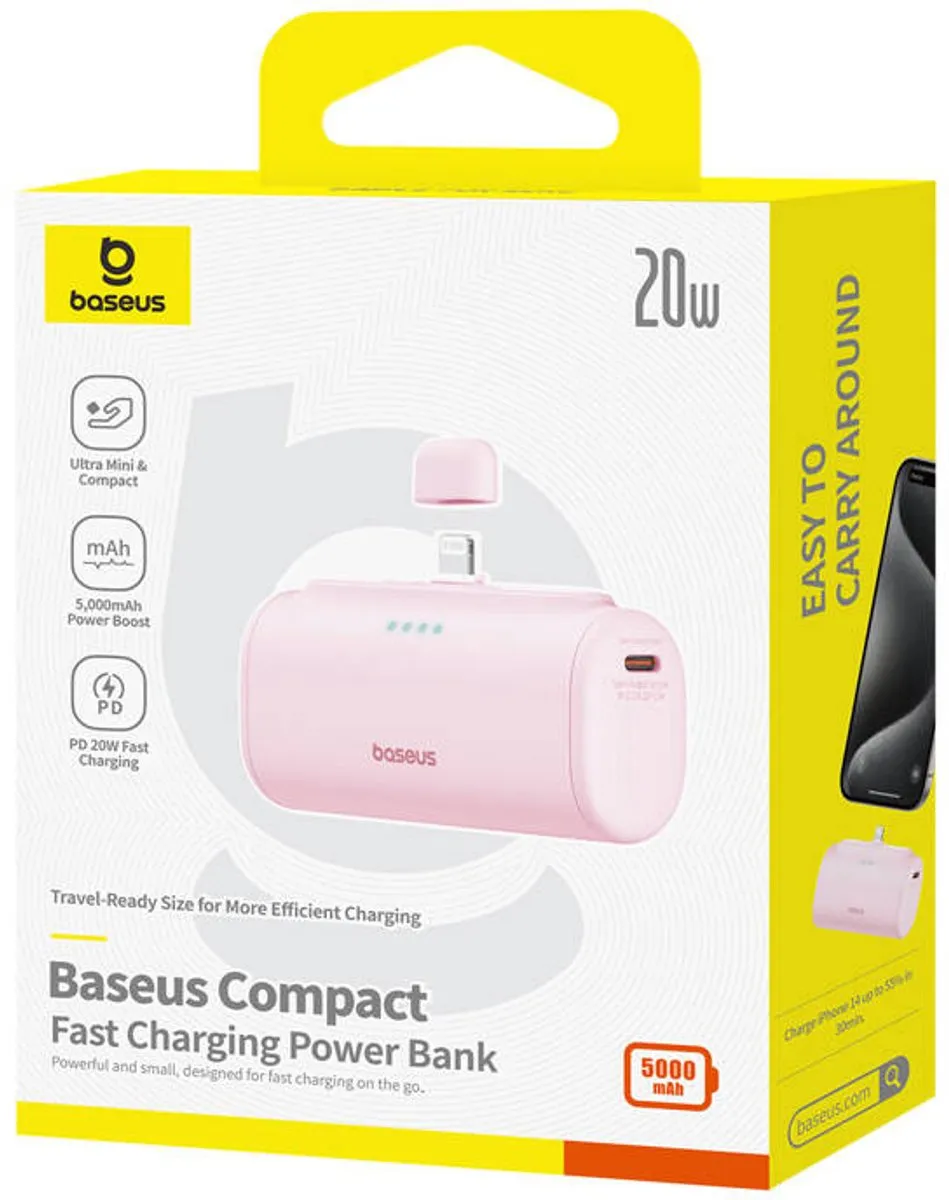 Baseus OS-Compact 10000mAh Powerbank 20W - USB-C - Transparent - afbeelding 5 van 6