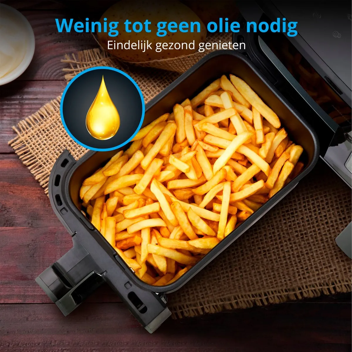 Medion XXL P20 Dubbele Airfryer 8,7L - 2600W - Zwart