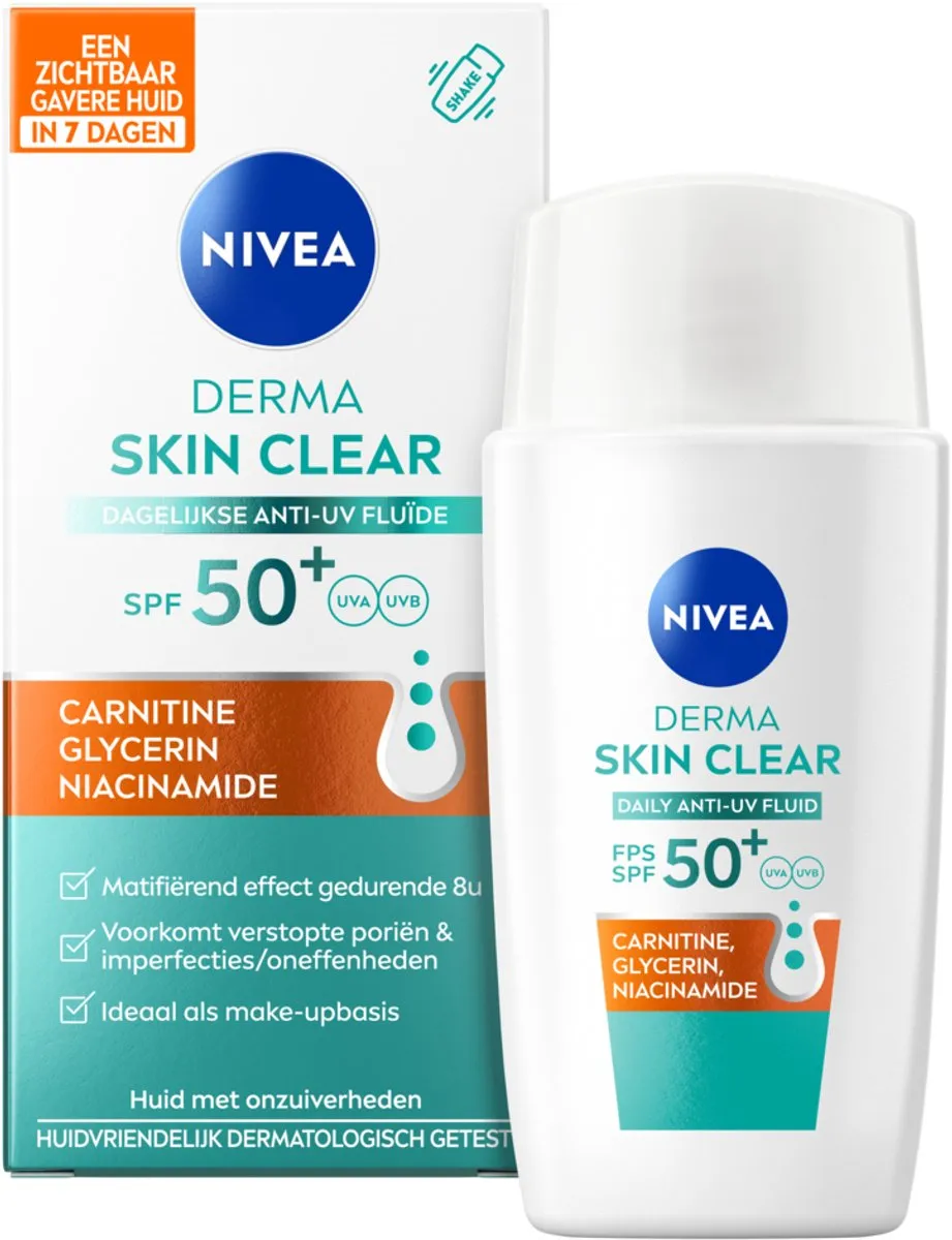 NIVEA Derma Skin Clear Anti-UV Fluïde SPF50
