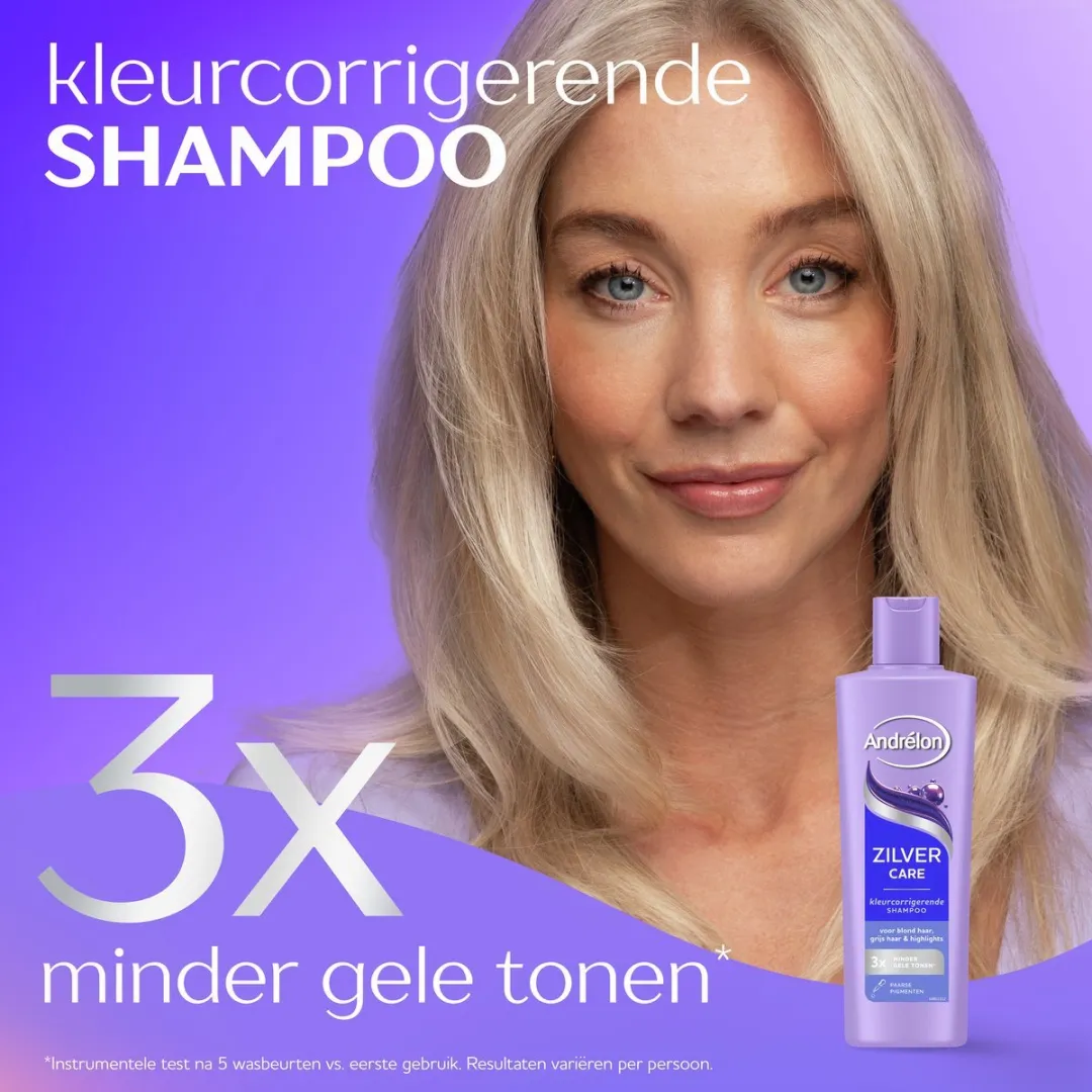 Andrélon Zilver Care Shampoo 1000ml - 4 Stuks