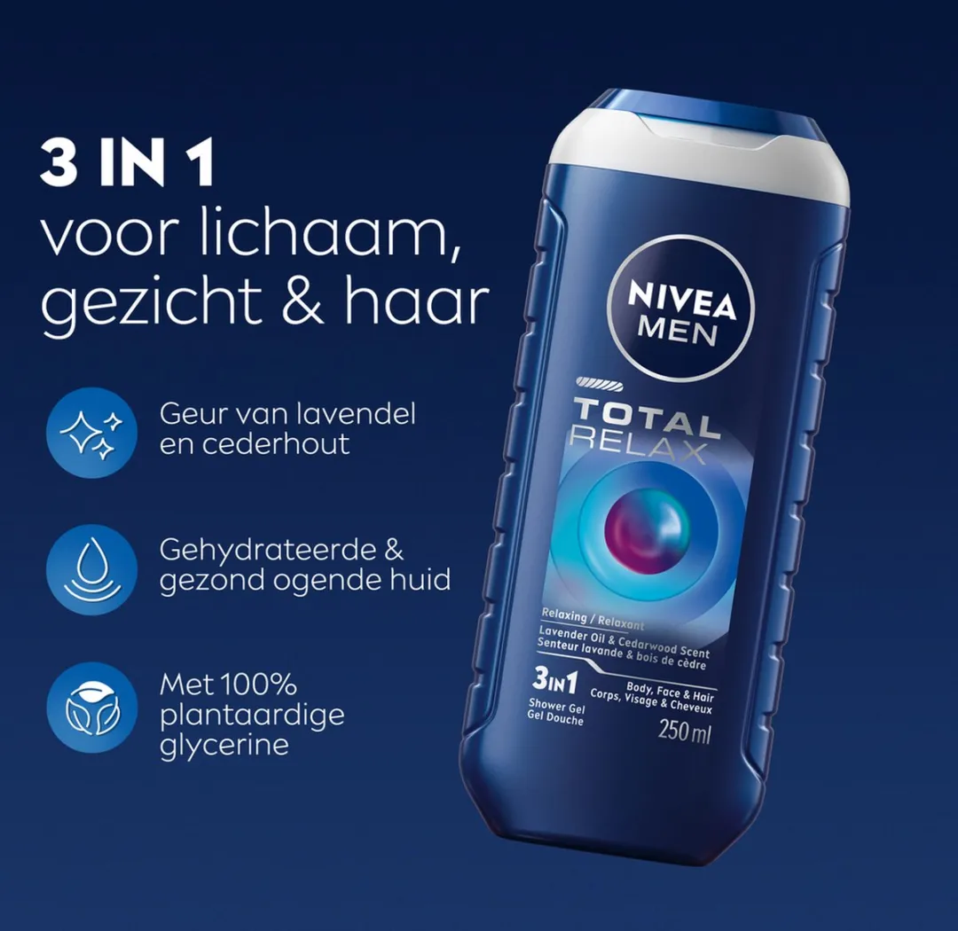 NIVEA MEN Total Relax Douchegel 1500ml