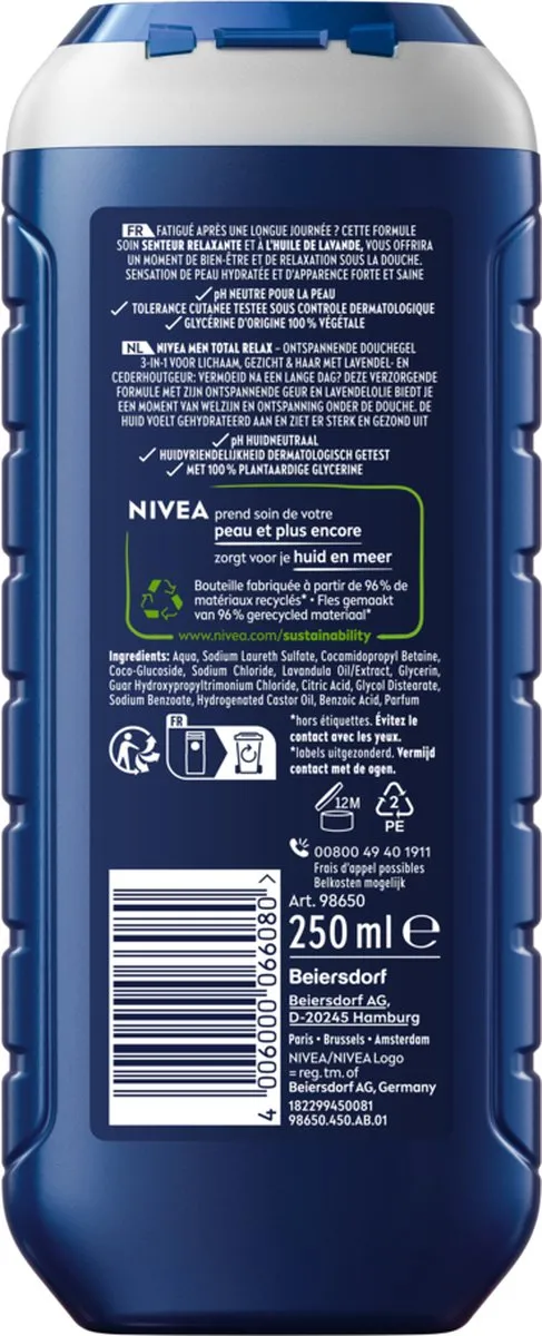 NIVEA MEN Total Relax Douchegel 1500ml