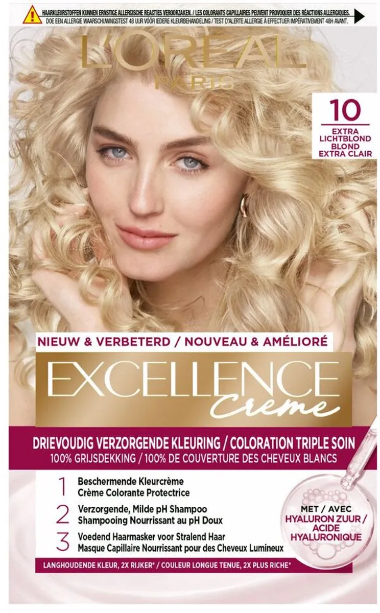 L'Oréal Paris Excellence Crème 10 Extra Lichtblond - 6 Stuks