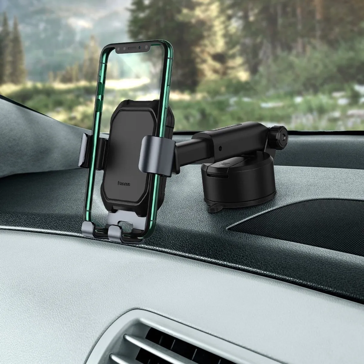 Baseus Telefoonhouder Dashboard 6.9 Inch - Zuignap - Zwart