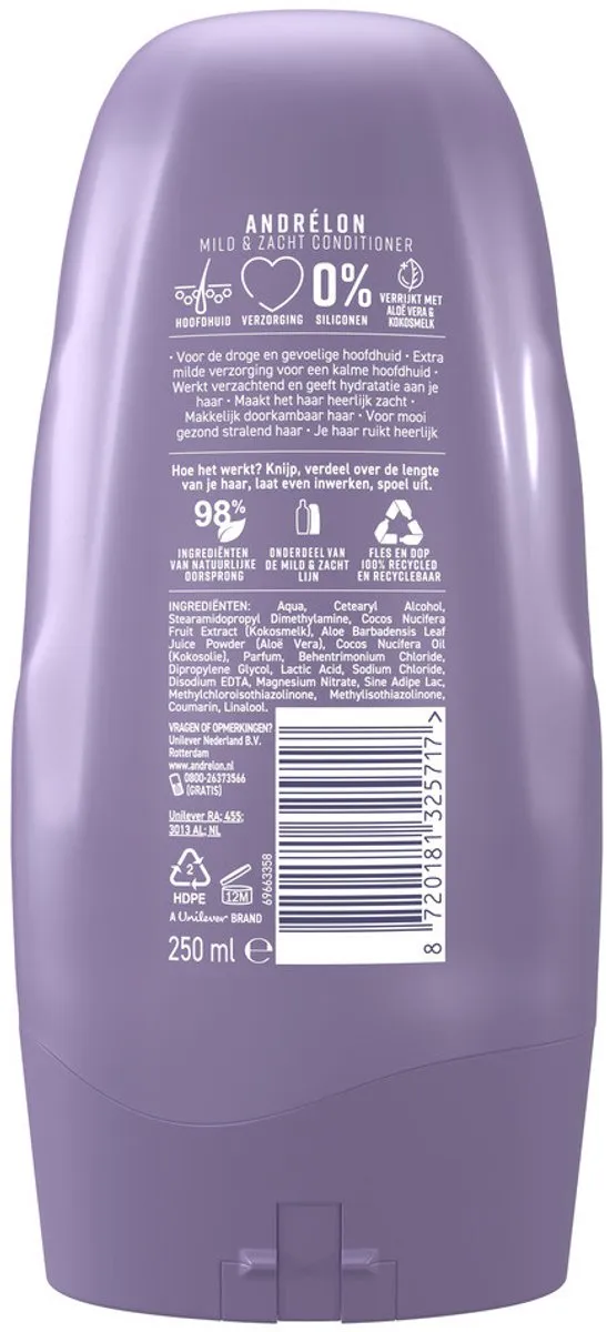 Andrélon Mild & Zacht Conditioner 500ml - 2 Stuks