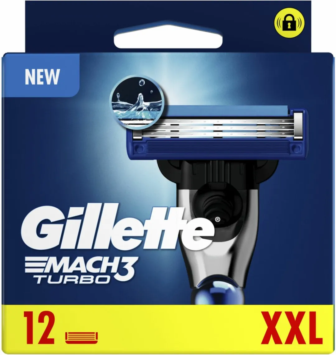 Gillette Mach 3 Turbo Scheermesjes 12 Stuks