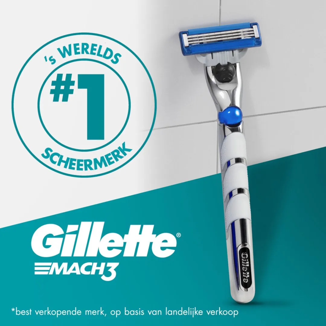 Gillette Mach 3 Turbo Scheermesjes 12 Stuks