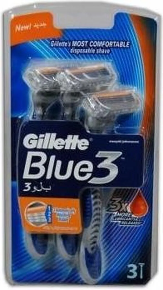Gillette Blue3 Scheermesjes - 3 Stuks