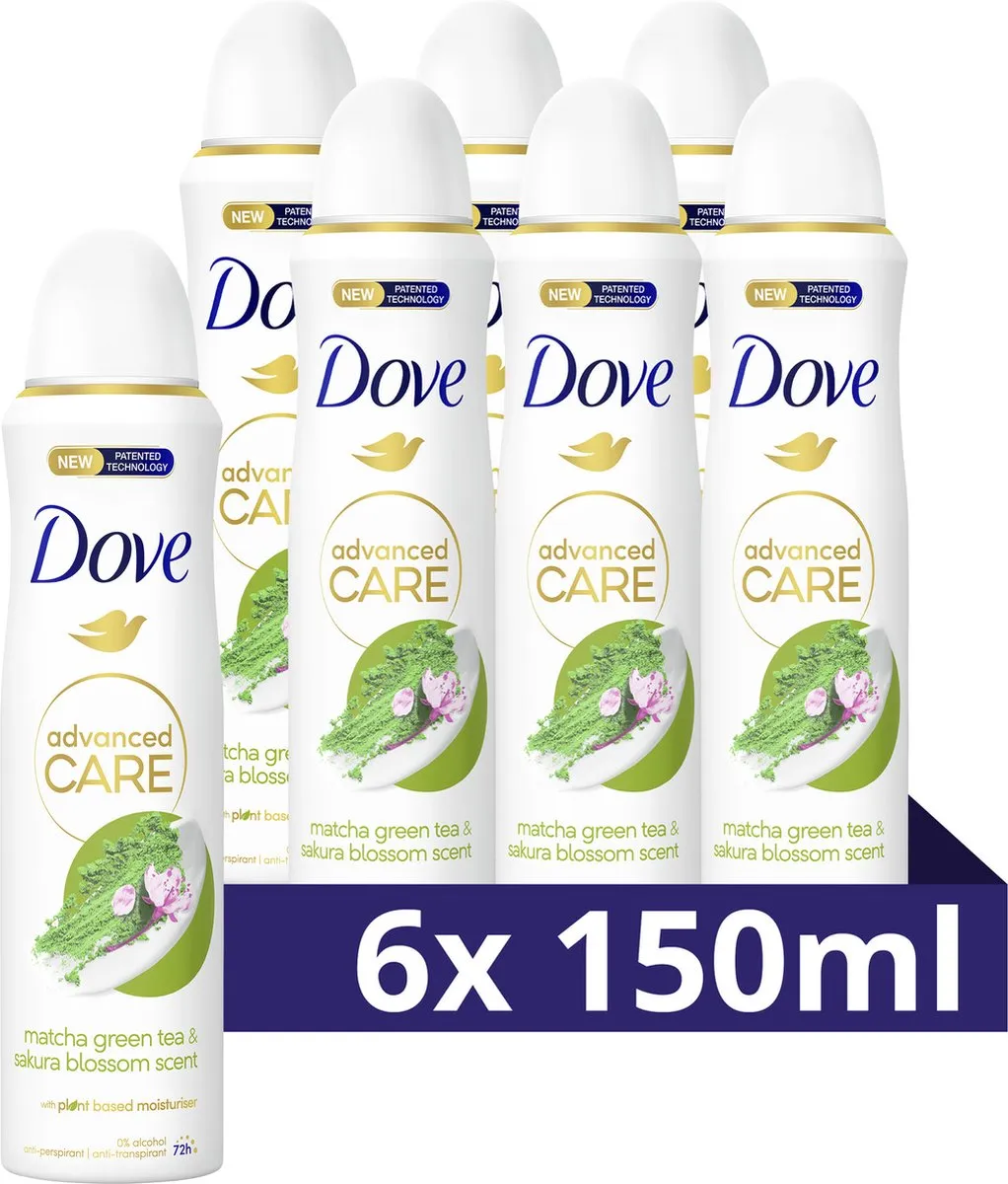 Dove Anti-Transpirant Spray Advanced Care Matcha & Sakura - 6x150ml
