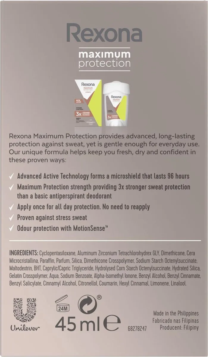 Rexona Maximum Protection Stress Control Deo - 135ml (3x45ml)
