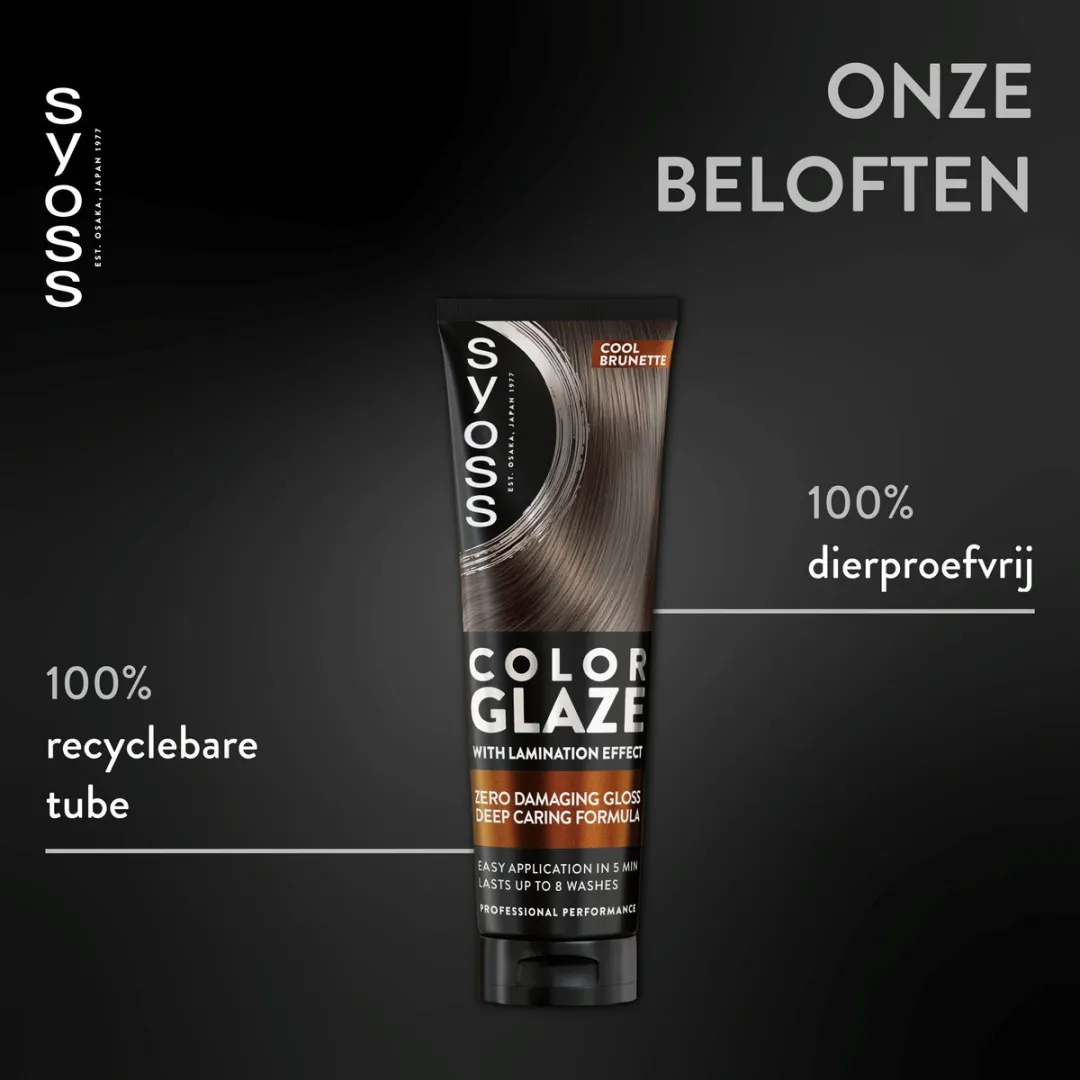 SYOSS Color Glaze Cool Brunette 130ml - Haarglans Toner Bruin