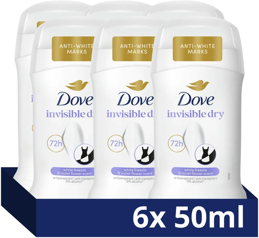 Dove Advanced Care Anti-Transpirant Stick Invisible Dry 6x50ml