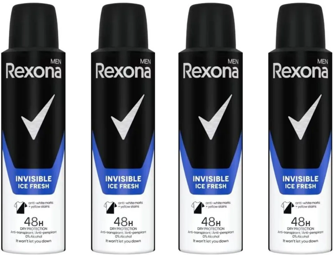 Rexona Deo Spray Invisible Ice - 600ml (4x150ml)