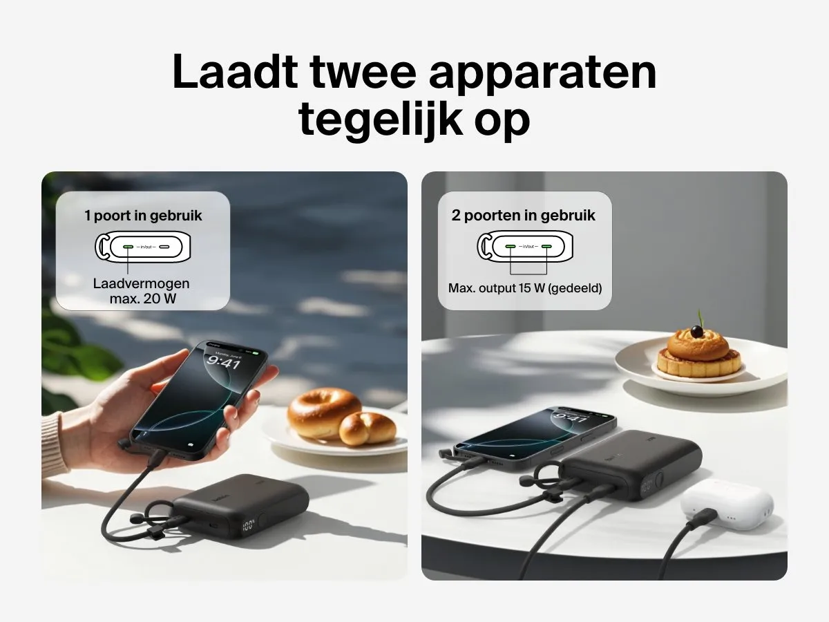 Belkin Power Bank 20W 10.000mAh BPB027hqBK - Zwart