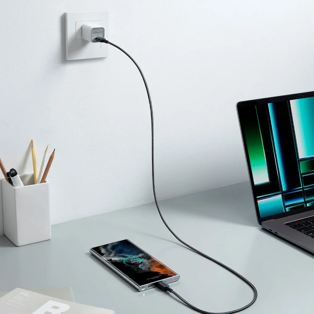 Anker 322 A81F5G11 USB-C Kabel 60W 0.9m - Zwart