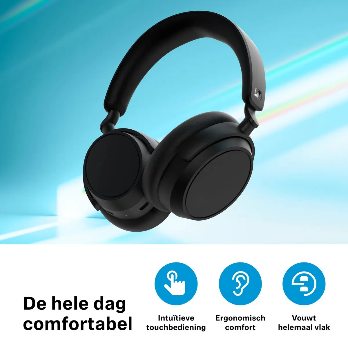 Sennheiser Accentum Plus 700177 Draadloze Koptelefoon - Noise Cancelling - 50u - Zwart