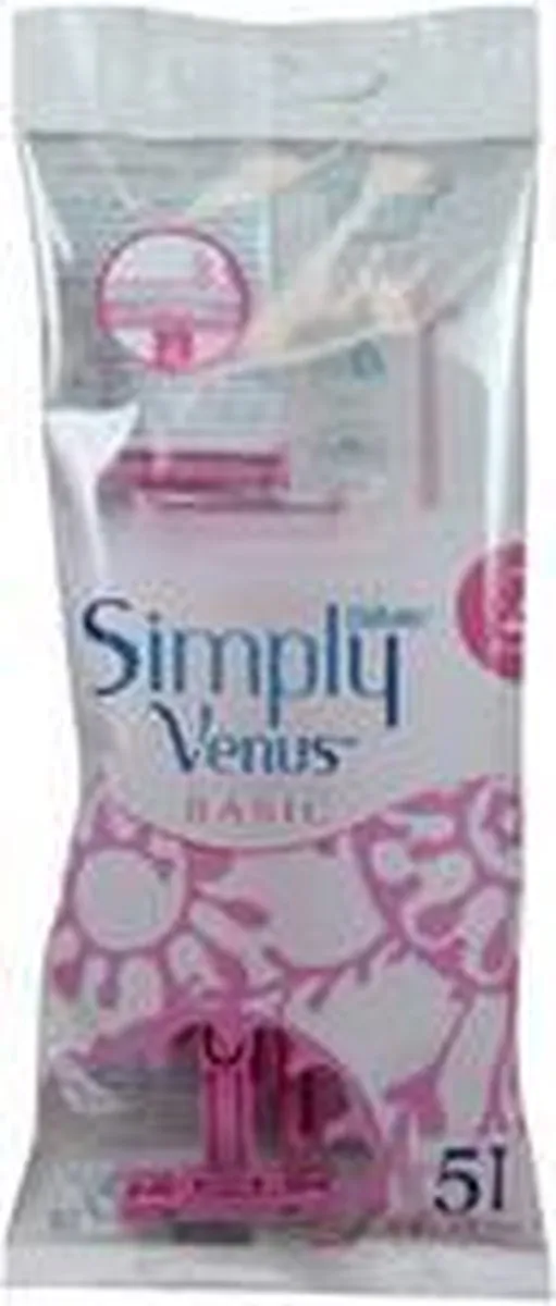 Gillette Venus Simply Basic Wegwerpmesjes 2-delig - 5 Stuks - Roze - afbeelding 6 van 6