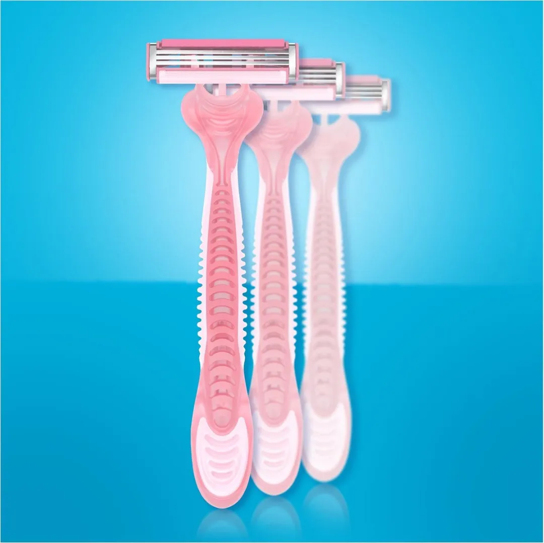 Gillette Venus Simply 3-8+ Roze/Wit/Blauw Wegwerpmesjes - 12 Stuks